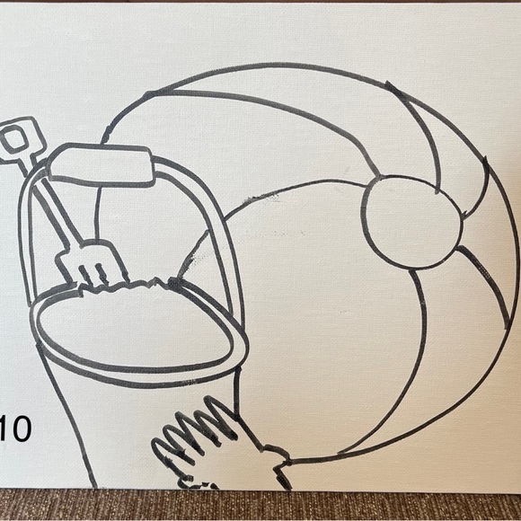 Canvas paint kits - hand drawn (Summer Prints for Sale) - Picture 7 of 15